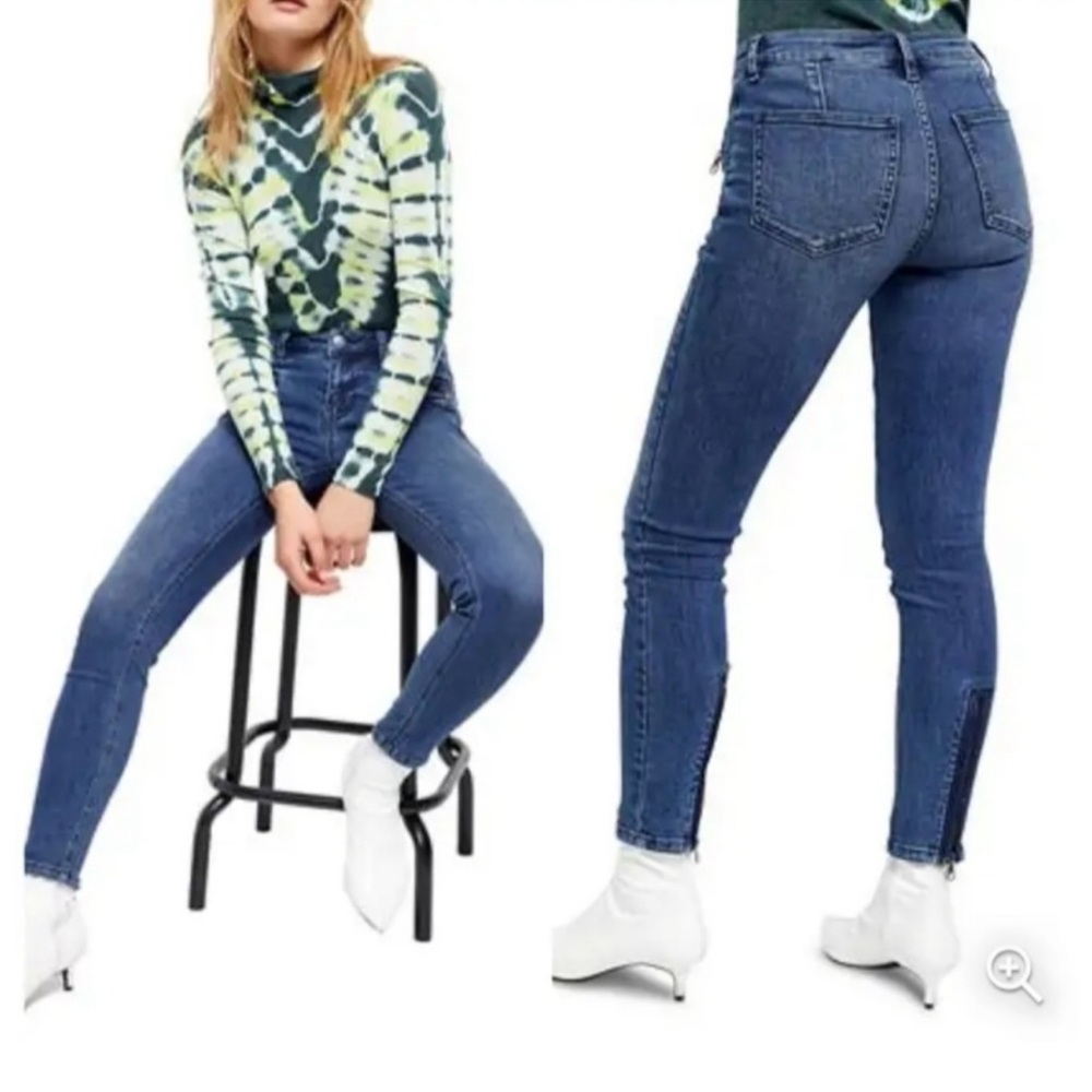 We The Free Dark Blue Skinny Jeans